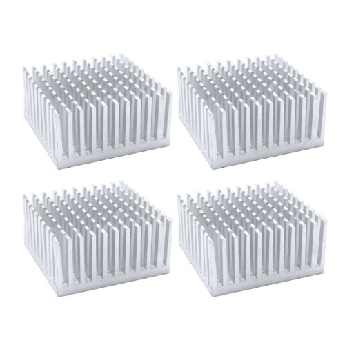 Circuit Board Cooling Cooler Fin for Chip VGA LED Electronic Power Amplifier 4pc Silver
