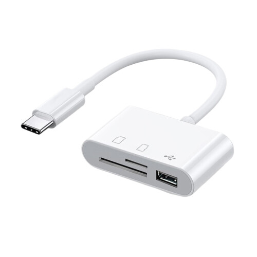 Fast USB C Card Reader Type C Converters Line for Tablets Laptops C to SD TF USB three