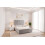 (Single, Silver) York Plush Divan Bed Frame No Drawers with Upholstered Headboard 1