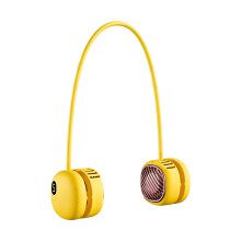 Portable HandsFree Neck Fan 360 Degree Airflows Cooling For Commuting Sports And Yellow