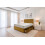 (Small Single, Mustard) Emily Plush Bed Set With Mattress, 2 Drawers Same Side & 24"Headboard 1