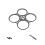 Upgraded Quadcopter Frame Reliable Structure Precise Drones Rack for Protective ring gray 1