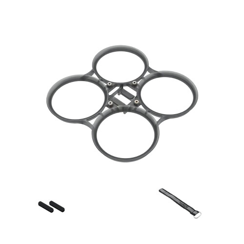 Upgraded Quadcopter Frame Reliable Structure Precise Drones Rack for Protective ring gray