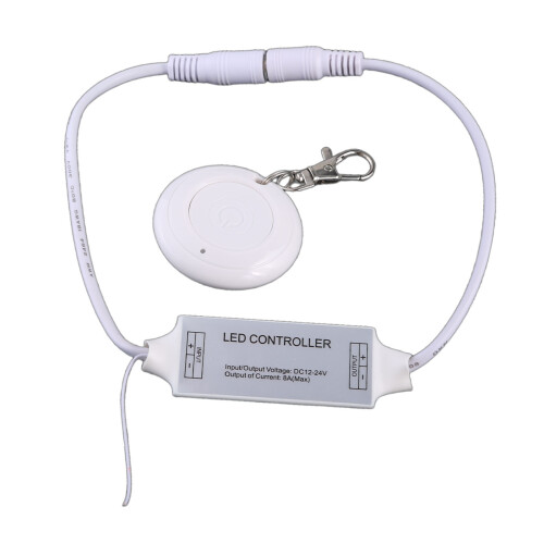 Power Wireless Transmitter Receiver Kit for LED Light Strips Reading Lamp White