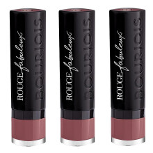 3 Pcs Bourjois Rouge Fabuleux Lipstick - 04 Jolié Mauve