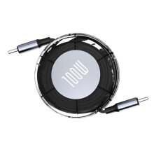 Fast Charging UsbC TypeC Cable for Phones Tablets 100W Data Cord Black