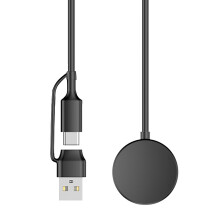Upgraded Charging Dock Convenient & Hand Watch Charging Cable PVC for USB to TYPE C black