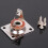 Electric Guitar Bass Replacement Parts Guitar Input Output Jacks Socket Plate Silver 6