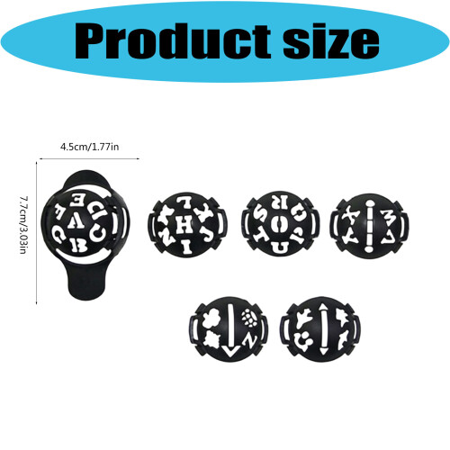 Golf Ball Marker Set with Pattern Inserts for Alignment Practice Use 2