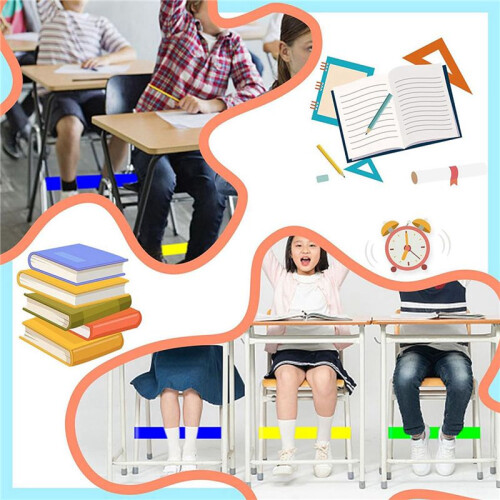 20 Faixas de Cadeira para CriançAs com PéS Inquietos, Faixas de Borracha para Pernas de Cadeiras para CriançAs, 11,8 X 2 Polegadas 1