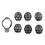 Golf Ball Marker Set with Pattern Inserts for Alignment Practice Use 9