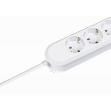 Bachmann Tischsteckdose, 3xDosen(CEE7)->Stecker(CEE7), 5m, weiss, Smart,