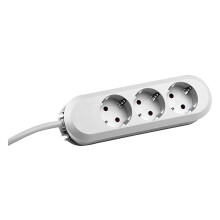 Bachmann Tischsteckdose, 3xDosen(CEE7)->Stecker(CEE7), 3m, weiss, Smart,