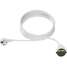 Bachmann Kabel, Verlängerung, Dose(CEE7)->Stecker(CEE7), 5m, weiss,
