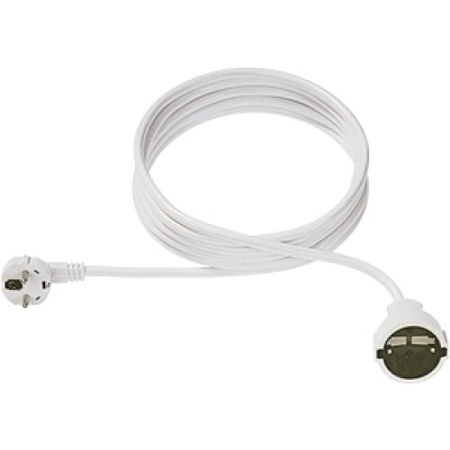 BACHMANN Bachmann Kabel, Verlängerung, Dose(CEE7)->Stecker(CEE7),  5m, weiss,