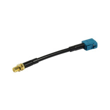 ALLNET Antennen-Kabel LMR-195 SMA(F) Fakra (F) AquaBlue/Waterblue (Keycode Z) 10cm