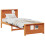 VidaXL vidaXL Bed Frame with Headboard Wax Brown 90 x 190 cm Engineered Wood 3