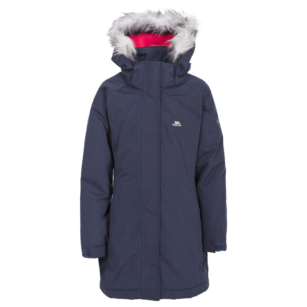 Trespass (9-10 Years, Navy) Childrens Girls Fame Waterproof Parka Jacket