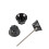 3Pcs Sunflower Knobs Potentiometer Knobs with Hole Electric Guitar Bass Part Silver 1