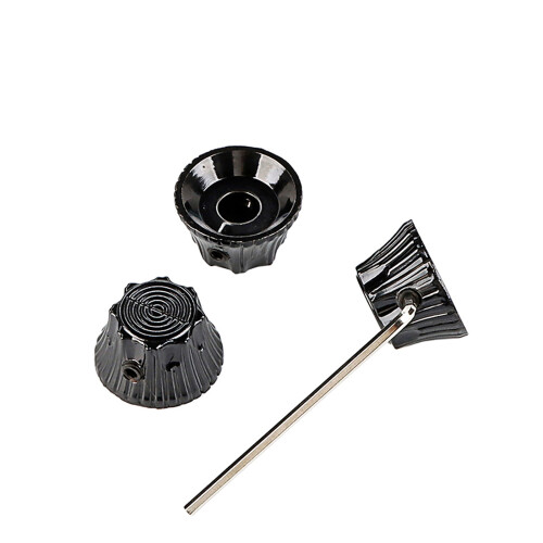 3Pcs Sunflower Knobs Potentiometer Knobs with Hole Electric Guitar Bass Part Silver