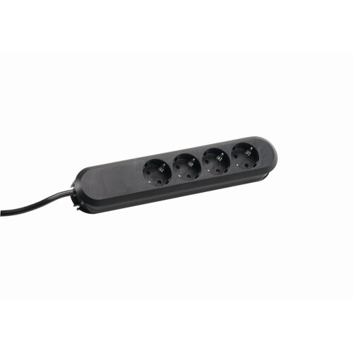 BACHMANN Bachmann Tischsteckdose, 4xDosen(CEE7)->Stecker(CEE7), 1,5m, Schwarz