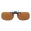 3X Unisex Dark Brown Rectangle Flip  Clip  Polarized Sunglasses 4