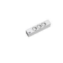 ALLNET 10"zbh. Steckdosenleiste, 3xDosen(CEE7)->1xStecker(CEE7), Bachmann,