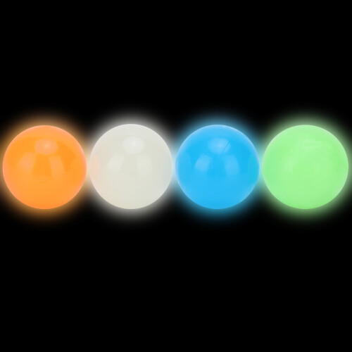 4x Leucht Klebe-Stressball 45mm – 4 Farben