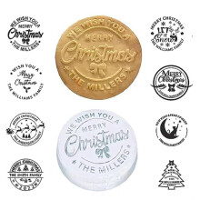 Weihnachtskeksform Weihnachtsfondant Rundes Keksbackset Cupcake-DekorationspläTzchenform