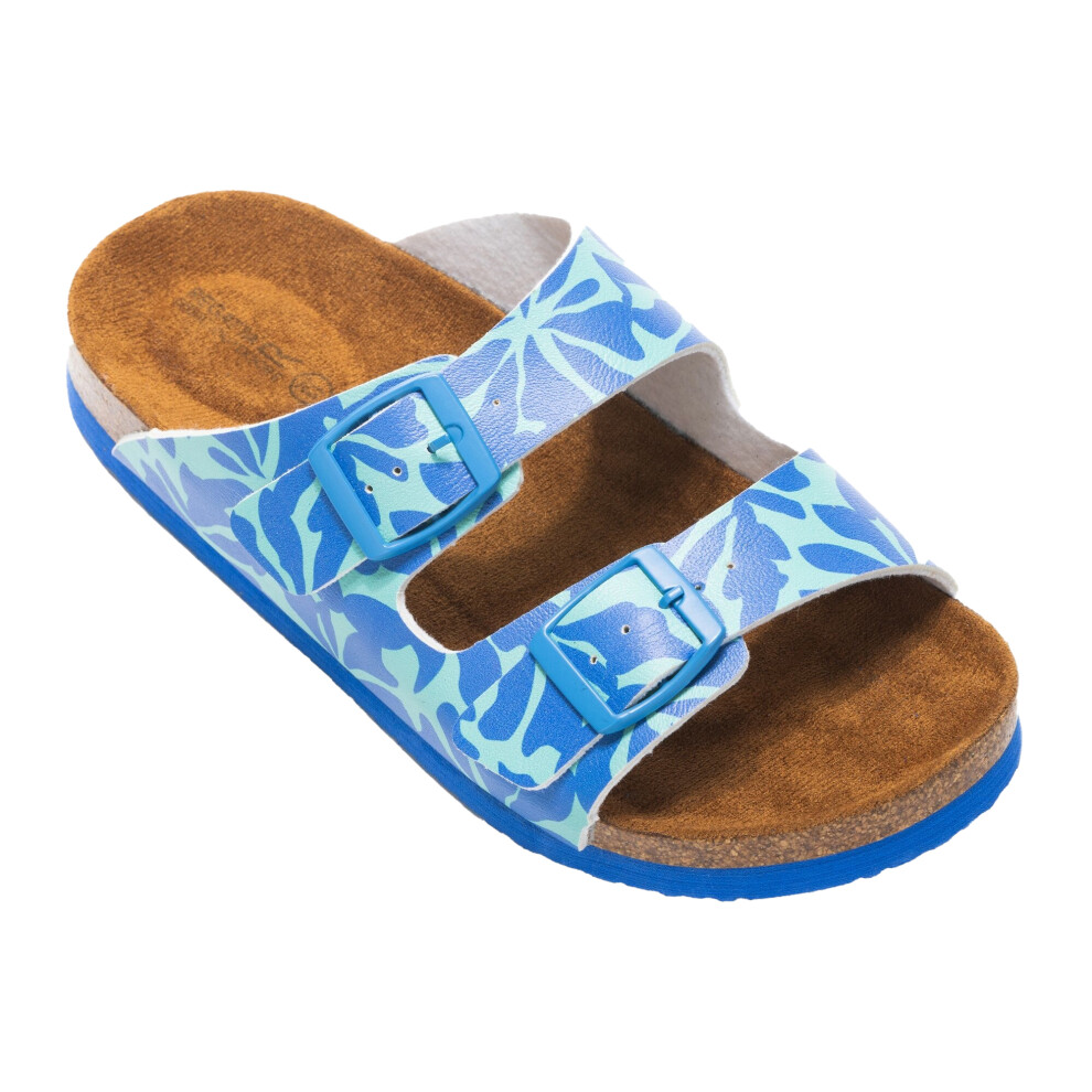 Regatta (2 Uk, Ice Green/Sonic Blue) Childrens/Kids Mia Double Strap Sandals