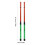 1Pair Multi-Rod Bundle Sticks Nylon Dowels Nylon Drumsticks Brushes Enduring Yellow red 6