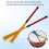1Pair Multi-Rod Bundle Sticks Nylon Dowels Nylon Drumsticks Brushes Enduring Yellow red 5