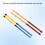 1Pair Multi-Rod Bundle Sticks Nylon Dowels Nylon Drumsticks Brushes Enduring Yellow red 7