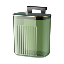 Cubo de Basura Montado en la Pared con Tapa de 9L con Tapa Cubo de Basura Puerta de Gabinete de Cocina Basura Colgante Verde