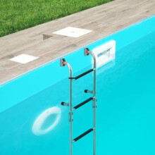 Klappbare 3-stufige Bootsleiter – Stahl 304, rutschfeste PVC-Stufen