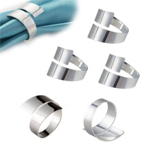 24Pcs Steel Color Metal Table Decor Napkin Ring Holder Spring for Wedding Setting, Easter Dinner, Valentine'S Day