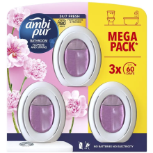 3 x 8ml Ambi Pur Bathroom Air Freshener - Flowers and Spring