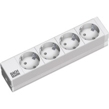 ALLNET 10"zbh. Steckdosenleiste, 4xDosen(CEE7)->1xStecker(CEE7), Bachmann,