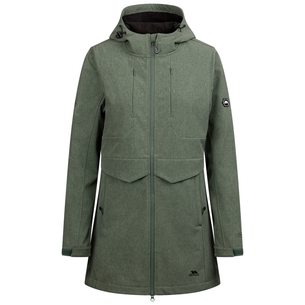 Trespass (8, Green Willow Marl) Womens Softshell Hooded Jacket - Aylmer