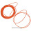 2 Pcs 4mm 15 Meter Orange Guide Device Nylon Electric Cable Push Pullers Duct Snake Rodder Fish Tape Wire 5