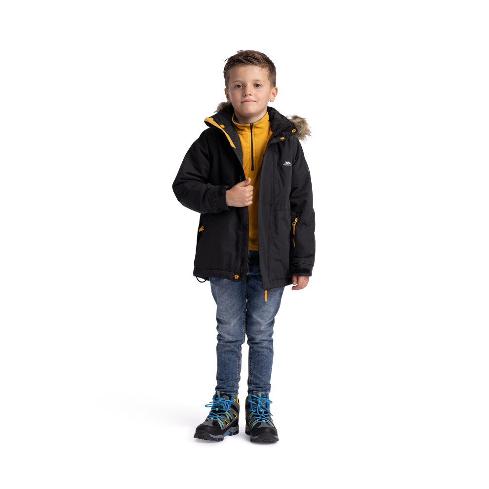 Trespass (11-12 Years, Black) Boys Waterproof Jacket Hood Ultimately - Image 3