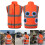 Inspection Work Vest with Reflective Finish for Summer Activity Fluorescent o XL 3