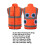Inspection Work Vest with Reflective Finish for Summer Activity Fluorescent o XL 4