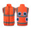 Inspection Work Vest with Reflective Finish for Summer Activity Fluorescent o XL 10