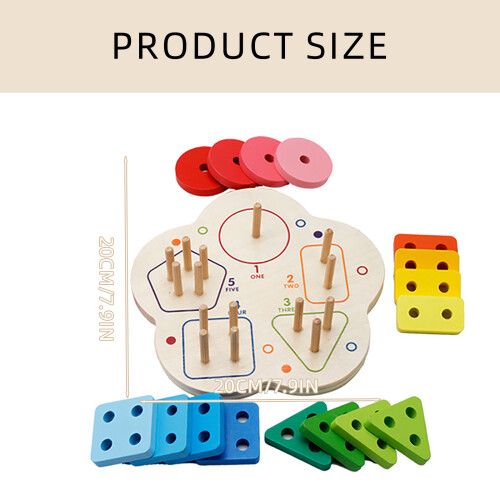 Kids Fraction Blocks Set Puzzle Game Teaching Aid for Math Calculation 2