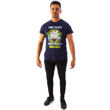 (Small) Rick And Morty Short Sleeved T-Shirt (Mens Blue)