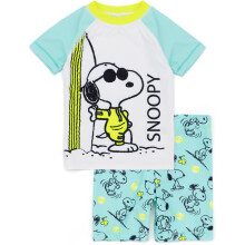 (4-5 Years) Peanuts 2 Piece Swim Set (Boys Blue)