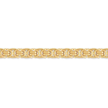 Jewelco London 14k Gold-plated Sterling Silver 7.5mm Gauge Byzantine Bracelet - 7.5 inch 19cm - ACN007B-GP-7.5