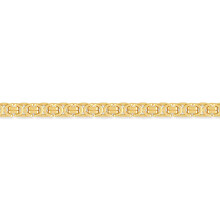 Jewelco London 14k Gold-plated Sterling Silver 6mm Gauge Byzantine Bracelet - 7.5 inch 19cm - ACN007A-GP-7.5