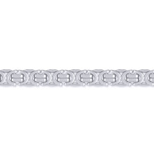 Jewelco London Sterling Silver 9mm Gauge Byzantine Bracelet - 7.5 inch 19cm - ACN007C-7.5